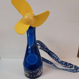 Disney Parks Mickey and Friends Misting Fan with Lanyard- WORKS